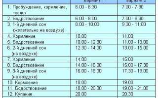 Режим Дня в 8 Месяцев по Часам Таблица • Водные процедуры